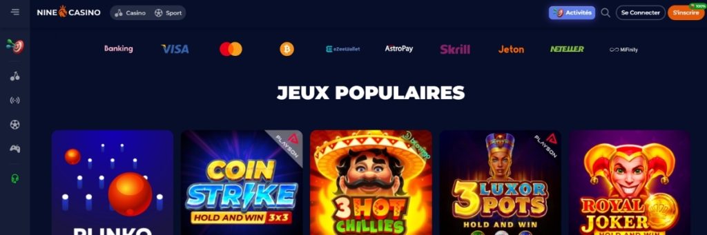 Nine Casino Jeux